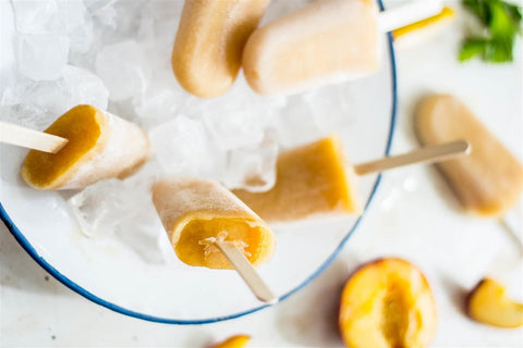 Zesty Peach Popsicles.