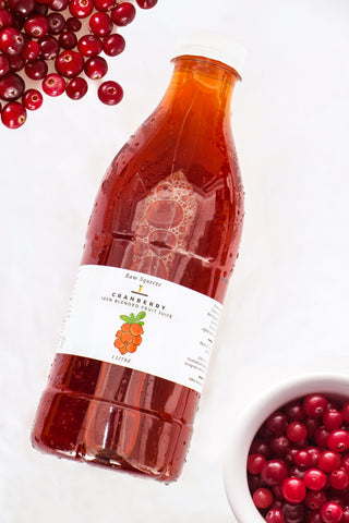 100% Cranberry Fruit Juice Blend.
