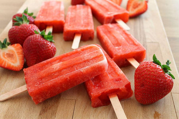 Strawberry Popsicles.